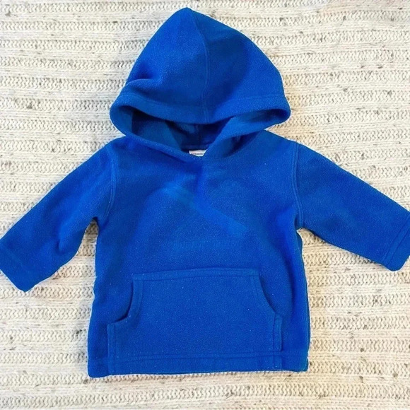 Kid Connection 9-12 months blue skiing hoodie sweatshirt - Picture 1 of 3